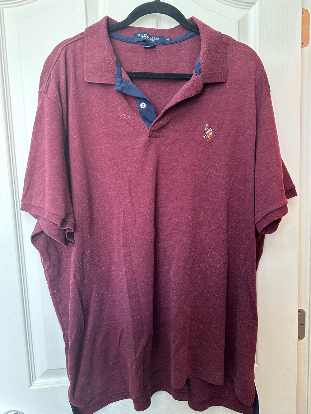 U.S. Polo Assn. Burgundy Short Sleeve Polo Shirt Men’s XL Casual Preppy